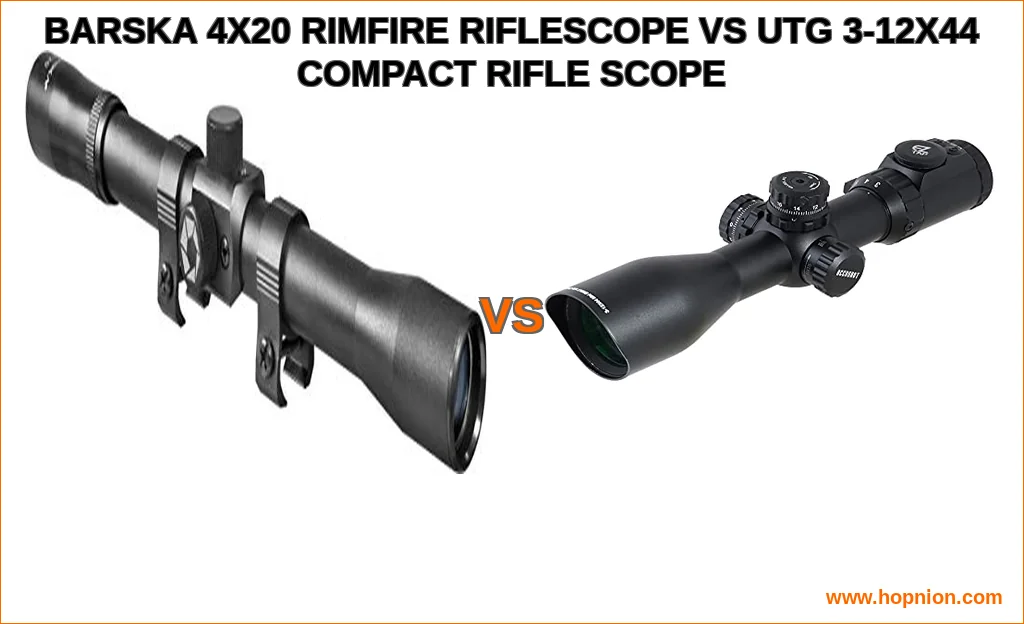 Barska 4x20 rimfire riflescope vs utg 3-12x44 compact rifle 
