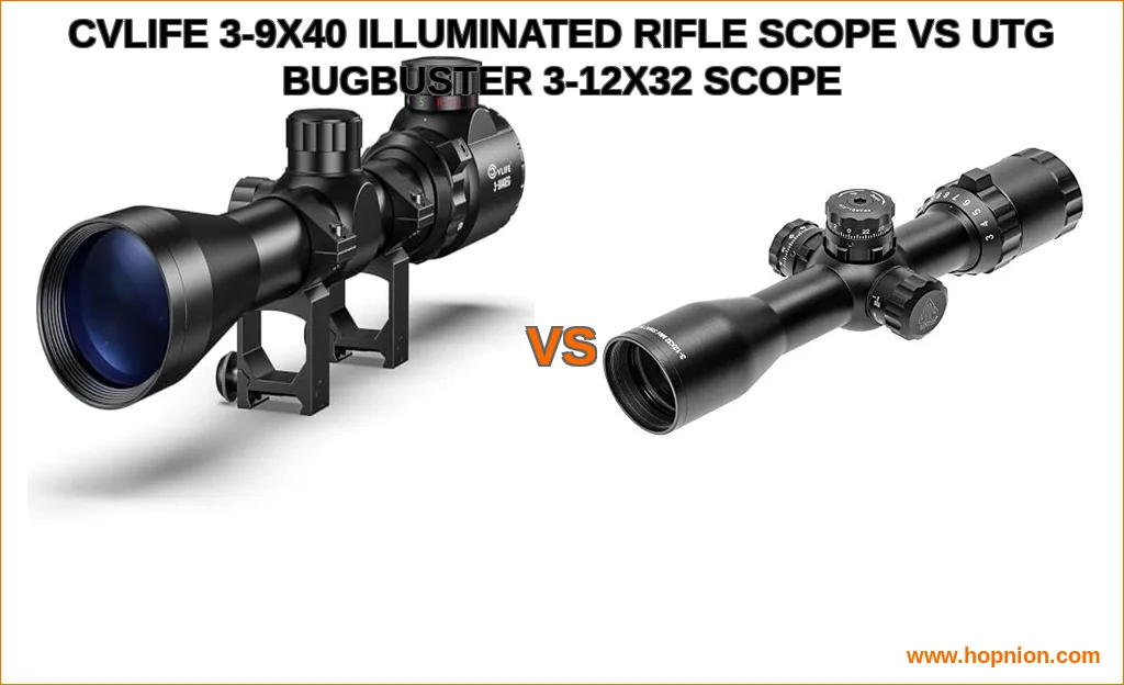 Cvlife 3-9x40 illuminated rifle scope vs utg bugbuster 3-12x