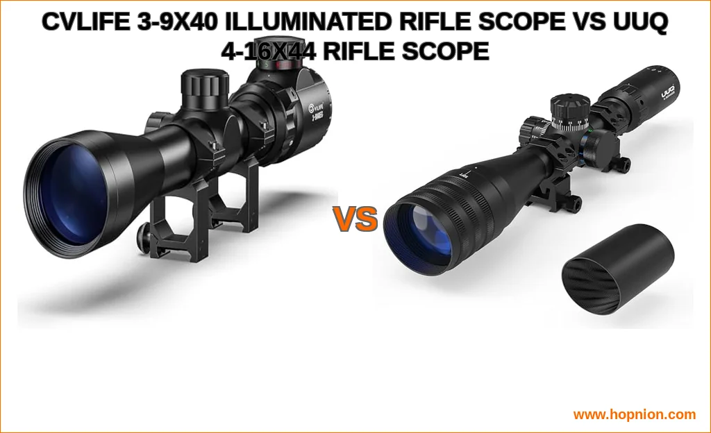 Cvlife 3-9x40 illuminated rifle scope vs uuq 4-16x44 rifle s