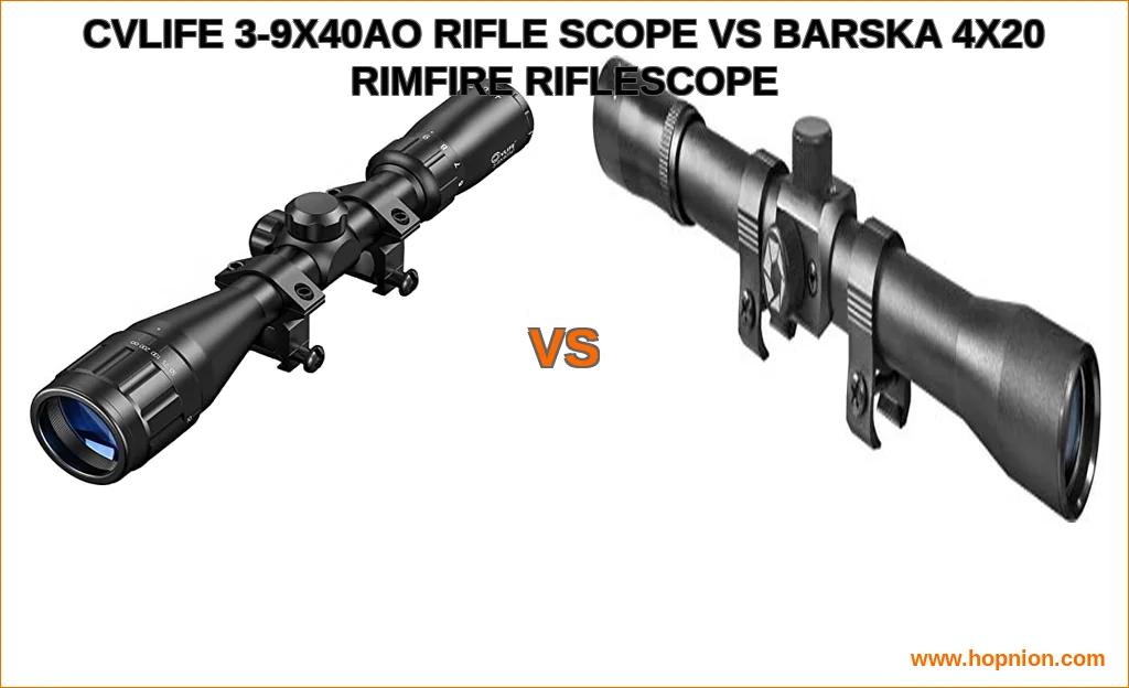 Cvlife 3-9x40ao rifle scope vs barska 4x20 rimfire riflescop