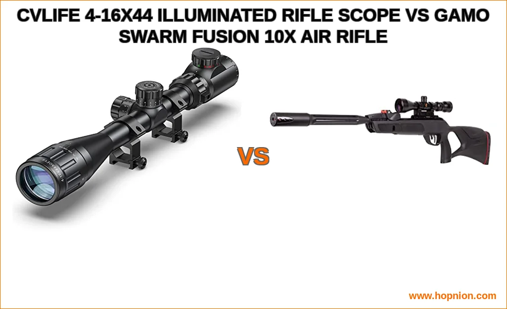 Cvlife 4-16x44 illuminated rifle scope vs gamo swarm fusion 