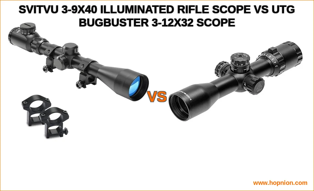 Svitvu 3-9x40 illuminated rifle scope vs utg bugbuster 3-12x
