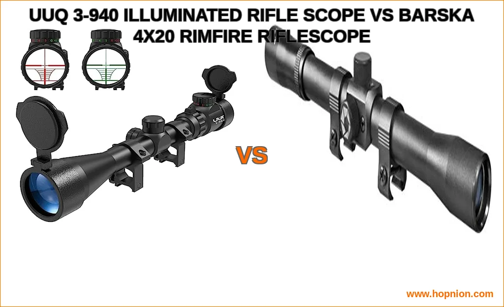 Uuq 3-9×40 illuminated rifle scope vs barska 4x20 rimfire ri