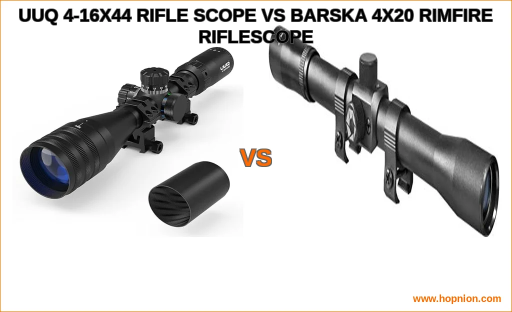 Uuq 4-16x44 rifle scope vs barska 4x20 rimfire riflescope co